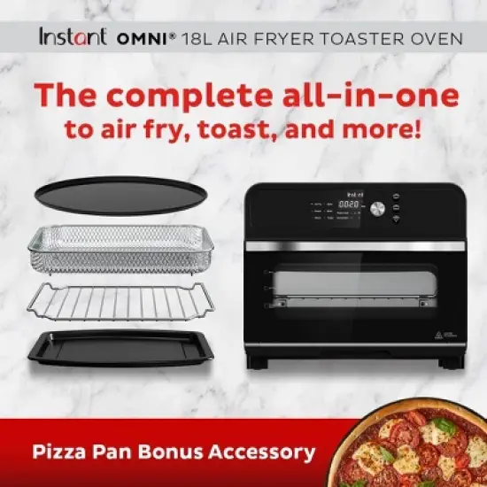 Instant Pot Omni 6-Slice Air Fryer Toaster Oven, Exclusive Bonus Pizza Pan Accessory: 1800W, Dishwasher-Safe, Includes Pizza Pan & More image {2}