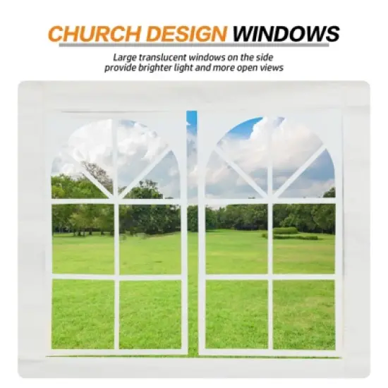 Aoodor 20 x 20 FT. Marquee Party Tent with Church Window Sidewalls ,Waterproof Pavillion Tent ,Outdoor Event Tent,Wedding Party Tent image {7}