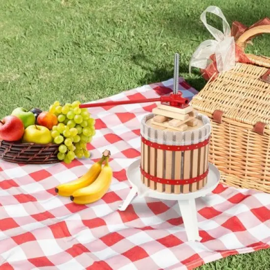 3.2 Gal Manual Fruit Wine Press With A Filter Bag, Manual Juice Maker, Hand Juicer Squeezer image {8}
