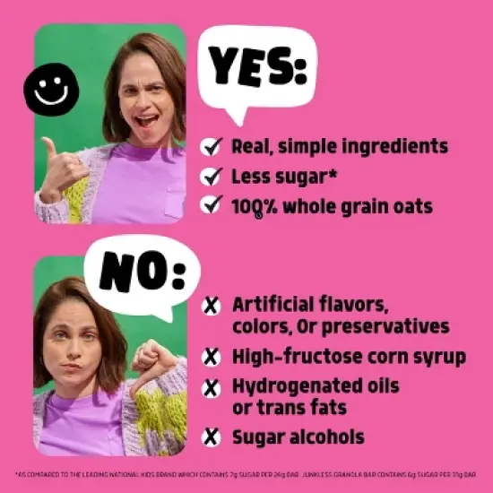 JUNKLESS Strawberry Chewy Granola Bars - 6.6oz/6ct image {4}