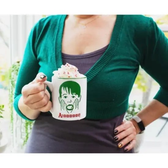 Silver Buffalo Home Alone Kevin Face Merry Christmas Ceramic Mug | Holds 14 Ounces image {4}