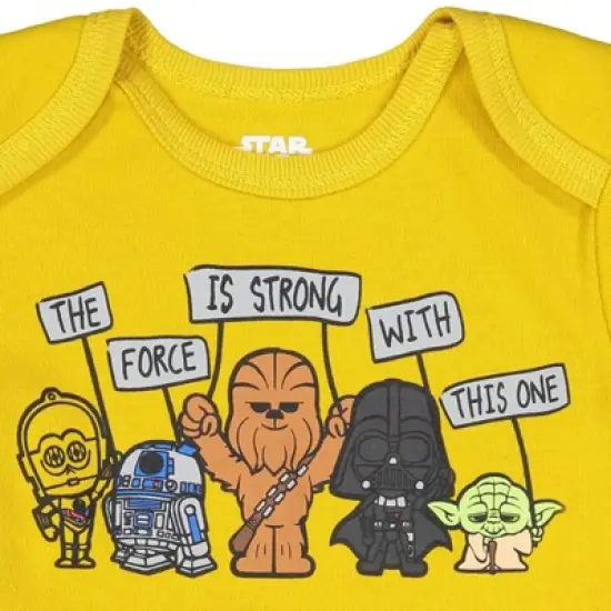 Star Wars C-3PO Chewbacca R2-D2 Baby Mix N' Match Zip Up Sleep Play Coverall Bodysuit Jogger Pants and Hat 4 Piece Outfit Set Newborn  image {8}