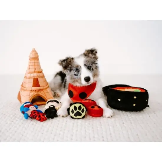 ZippyPaws Burrow Puzzle Plush Dog Toy, Interactive Squeaky Toy for Enrichment, Hide and Seek Game for Small to Medium Dogs, Miraculous Miracle Box image {2}