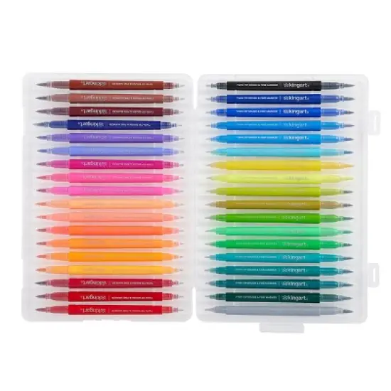 KINGART Twin-Tip Brush & Fine Markers 36 Colors image {4}