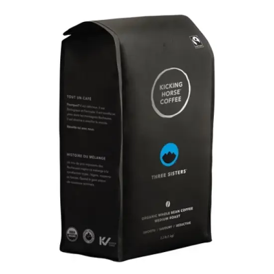 Kicking Horse Coffee Three Sisters Medium Roast Whole Bean 2.2 Pound - Certified Organic Fairtrade Kosher Coffee image {7}