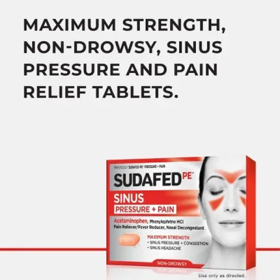 Sudafed PE Pressure + Pain Caplets - 24ct image {1}