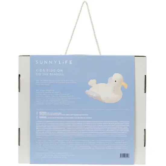 Sunnylife Kids Ride-On Float - Sid The Seagull Blue Stripe, Inflatable image {9}