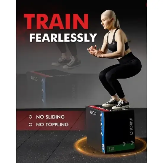 ER KANG 3-in-1 Foam Plyometric Box &ndash; Soft Jump Box with Solid Wood Core, High-Density Foam and Non-Slip Cover &ndash; No Assembly Required image {8}