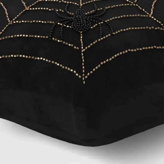 Shaped Beaded Web Pillow - Black/Gold - Threshold&trade; image {3}