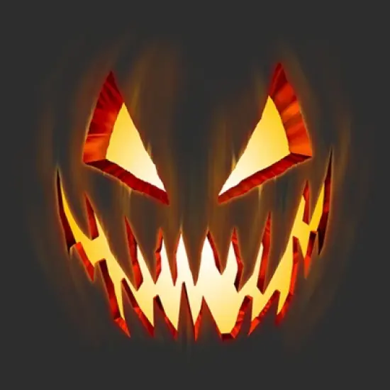 Women's Lost Gods Evil Pumpkin Face Scoop Neck image {1}