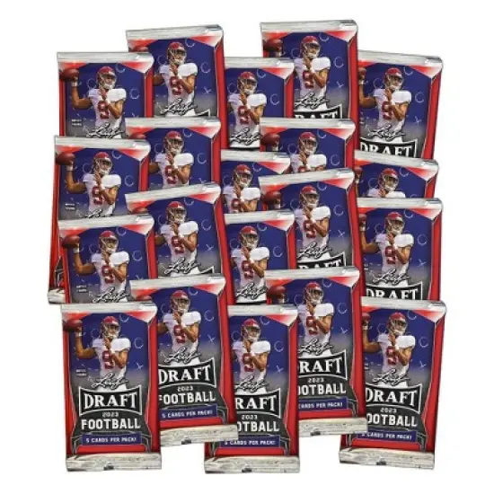 NFL Leaf Draft Picks 20 cpks + 3 Autos FB Trading Cards image {2}