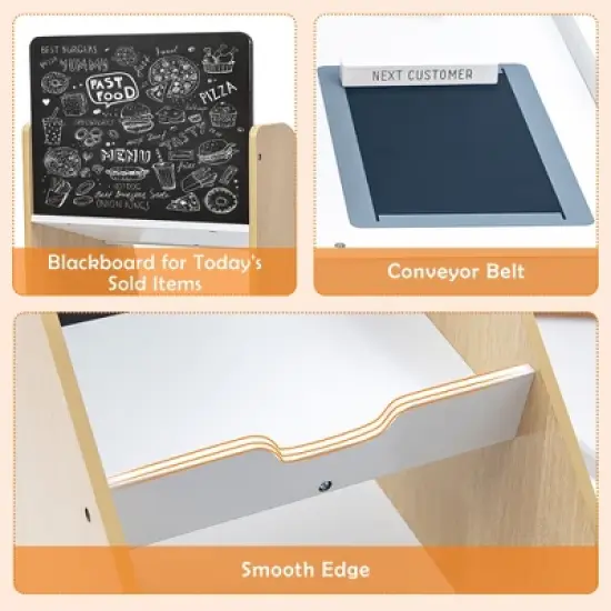 Costway Grocery Store Playset Pretend Play Supermarket Shopping Set with Shopping Cart image {6}