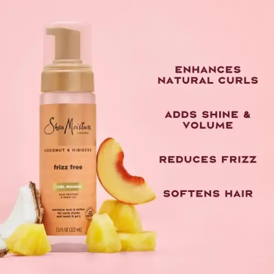 SheaMoisture Coconut and Hibiscus Frizz-Free Curl Mousse - 7.5 fl oz image {5}