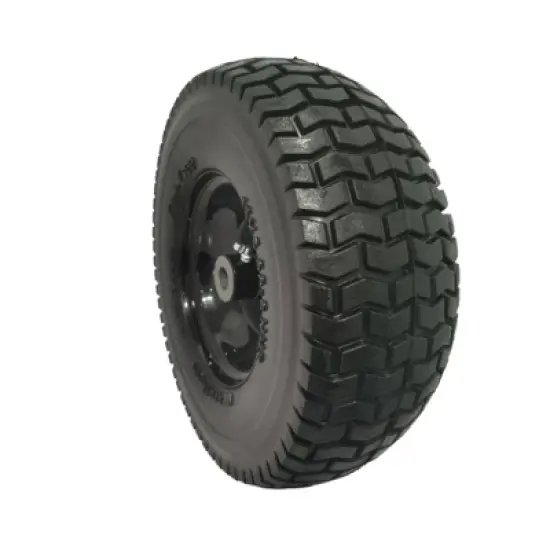 DSVIMOY 4-Pack Flat Free Tire and Wheel Assemblies, Compatible for 13*5-6 Solid Rubbe Riding Lawn Mower Wheels and Tires, Black, 13"*13"*6" image {1}