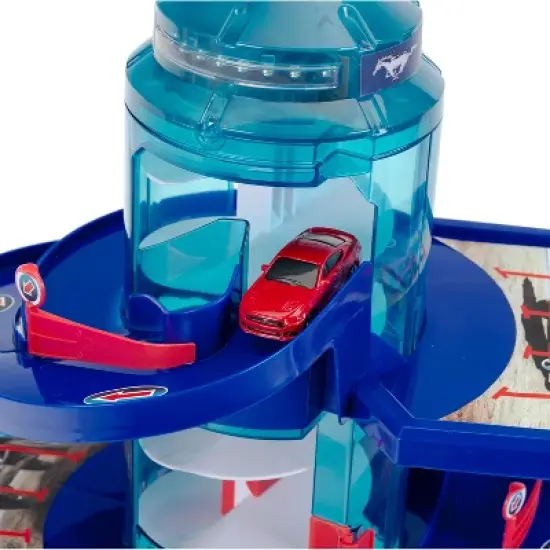 Theo Klein Ford Car Service Helix Shaped Multi Story Parking Garage Pretend Play Toy Playset with 2 Toy Cars for Kids 3 and Up image {4}