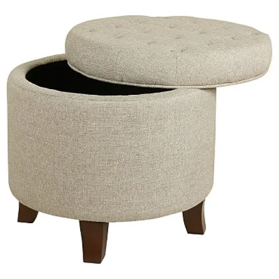 Boho Tufted Storage Ottoman - HomePop image {2}
