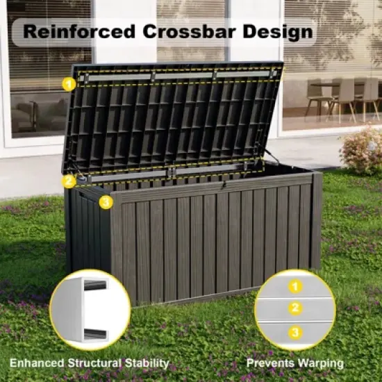 Chic Crate - CycloneDefend 150Gal - Miami-Dade Certified HDPE w/ TriGuard & UV50+ - Hurricane-Proof Pool/Patio Lockbox image {6}