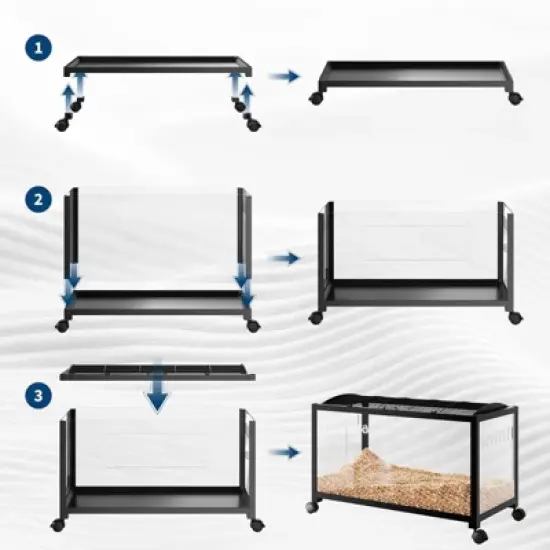 38" Metal Large Rat Cage Stackable with Top Access,Ventilated Pet Mouse Cages with Front Door,Portable Hamster House for Rats, Guinea Pigs image {7}