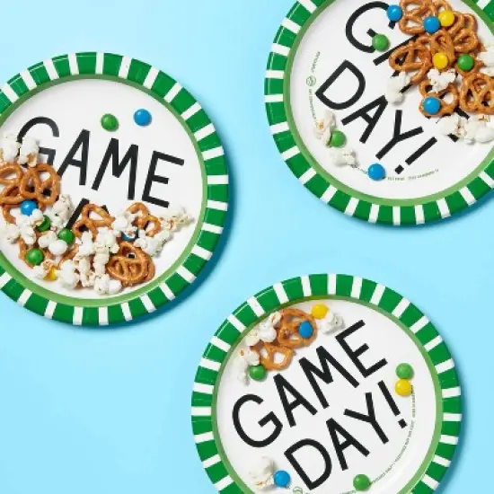 Disposable Dinnerware Paper Plates 8.5" - Game Day - 44ct - up&up&trade; image {1}