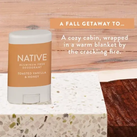 Native Limited Edition Fall Getaway Mini Antiperspirant & Deodorant - Toasted Vanilla & Honey - 0.35oz image {5}