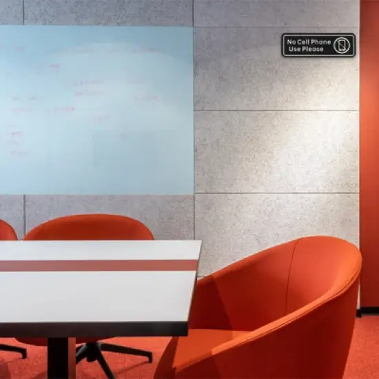 Unique Bargains Acrylic Self-Adhesive Decor Home Business No Cell Phone Use Please Sign image {4}