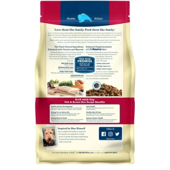 Blue Buffalo Life Protection Formula Natural Adult Dry Dog Food with Fish and Brown Rice image {1}