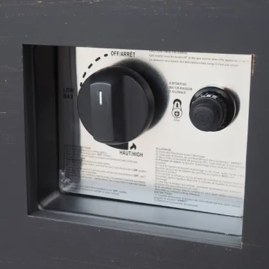 Wellington 33" Square Iron Gas Fire Pit - Brushed Brown - Christopher Knight Home image {4}