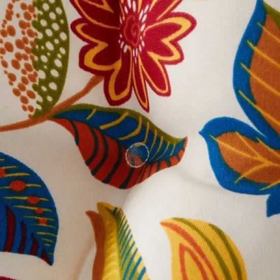 4pk 15" Esprit Floral Outdoor Bistro Chair Cushions - Kensington Garden image {3}