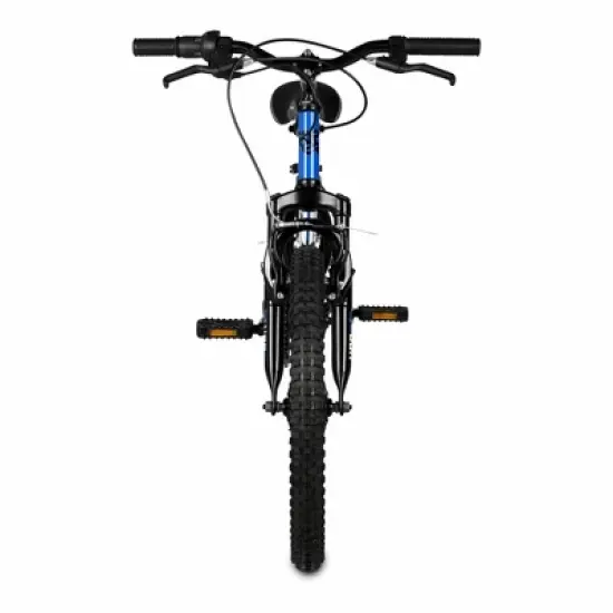 Hyper 20" Full Suspension Bear Mountain Bike - Black/Blue: 7-Speed, Steel Frame image {6}