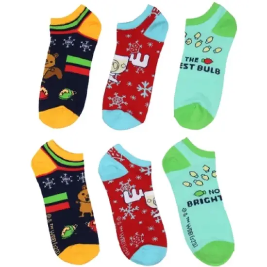 National Lampoon Christmas Vacation Adult Merry Clarksmas 5-Pack No-Show Socks Multicoloured image {2}