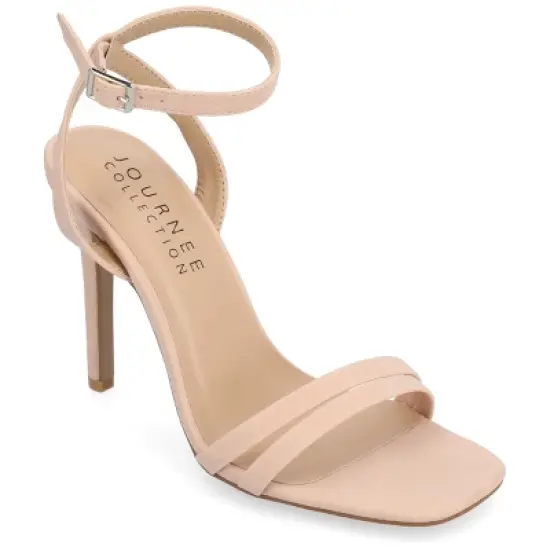 Journee Collection Womens Yevva Ankle Strap Stiletto Open Toe Pumps image {10}