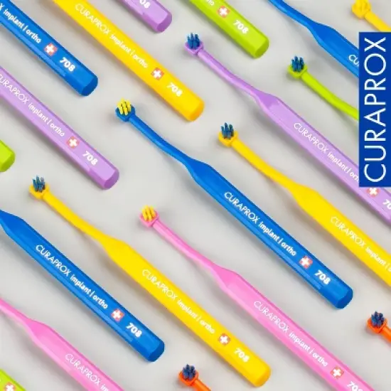 Curaprox CS 708 Implant Ortho Toothbrush, Precision Brush for Braces and Implants image {7}