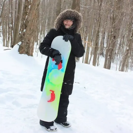 Emsco ESP 107 cm Day Glow Suprahero Snowboard Starter Board with Adjustable Wrap Bindings TieDye 40.5'' image {1}