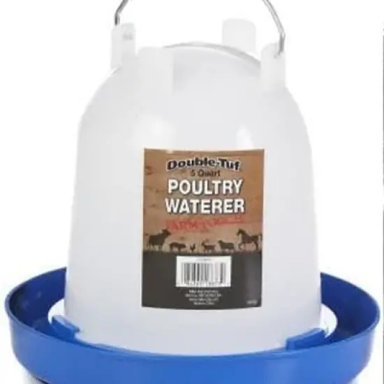Double-Tuf Plastic Poultry Durable Hanging Waterer - 3.5 Quart image {2}