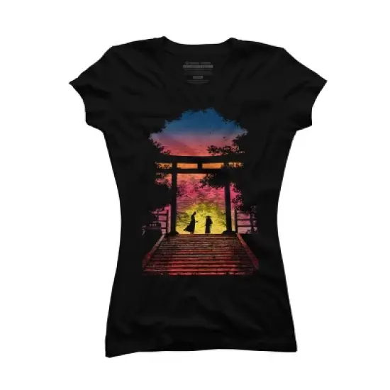Junior's Design By Humans As the Sun is Rise, The Battle Begin By Bacht T-Shirt image {2}