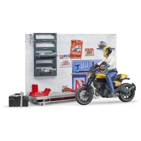 Bruder bworld set motorcycle service w Ducati Full Throttle image {1}