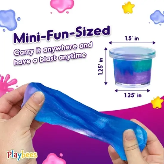 Playbees Mini Marbled Unicorn Slime - 24pk image {6}