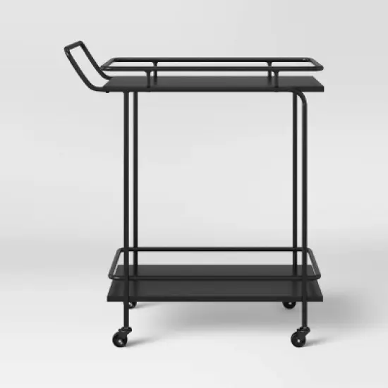 Beaufort Metal Bar Cart Black - Threshold&trade; image {2}