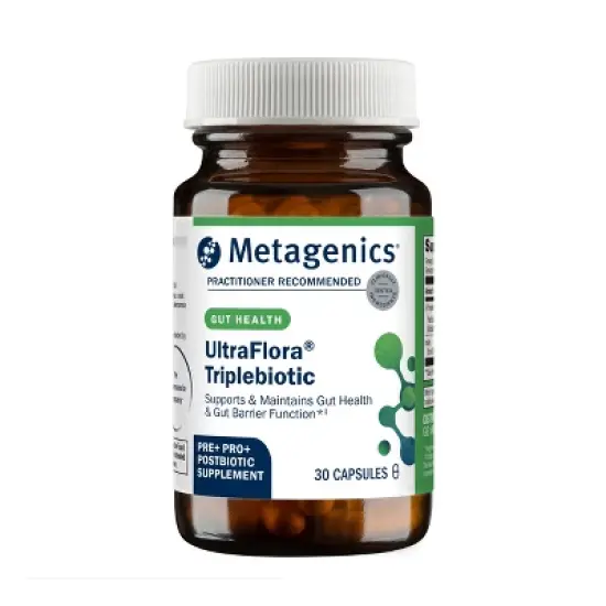 Metagenics UltraFlora Triplebiotic with Akkermansia, Gut Health & Barrier Support, Prebiotic, Probiotic & Postbiotic, 30 Capsules image {8}