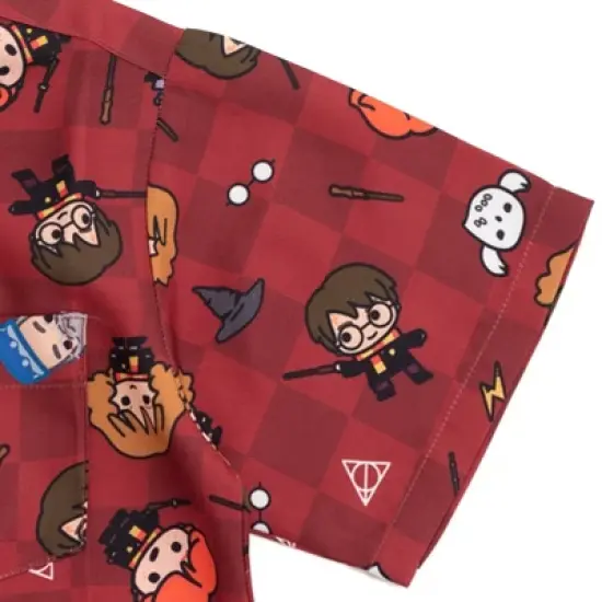 Harry Potter Dumbledore Ron Weasley Hedwig Owl Hawaiian Button Down Shirt Little Kid to Big Kid  image {5}