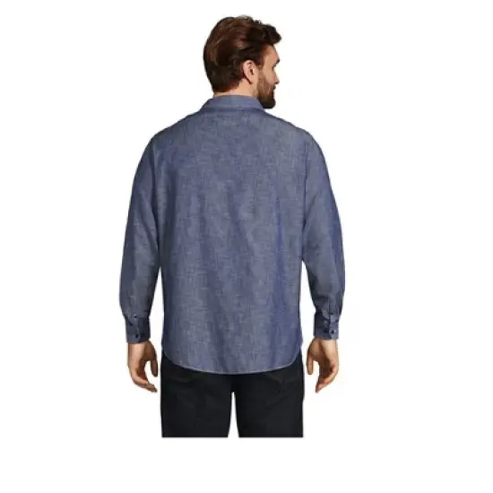 Lands' End Men's Traditional Fit Chambray Work Shirt image {1}