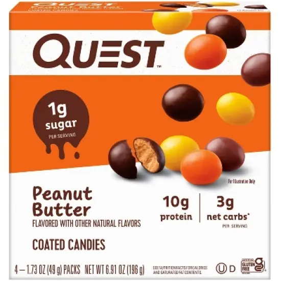 Quest Nutrition Filled Coated Candies - Peanut Butter image {5}