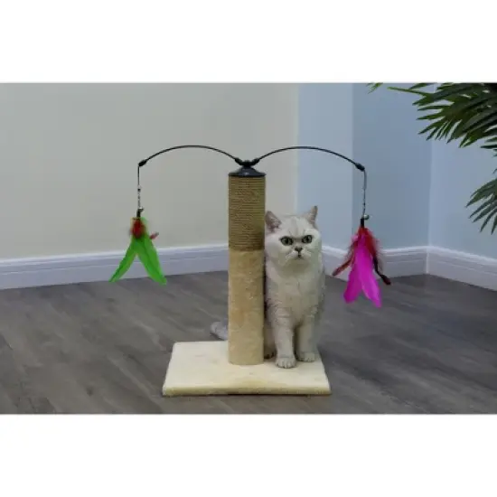 Everyday Value 19in Scratching Post with Interactive Hanging Toy image {1}