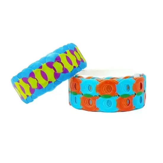 Wrapables Bright Geometric Design Hollow Washi Masking Tape 4M Length Total (Set of 2) image {1}