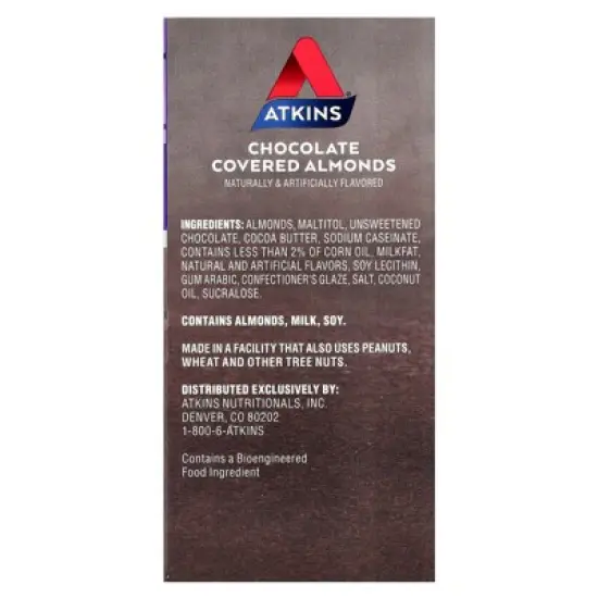Atkins, Endulge, Chocolate Covered Almonds, 5 Packs, 1 oz image {2}