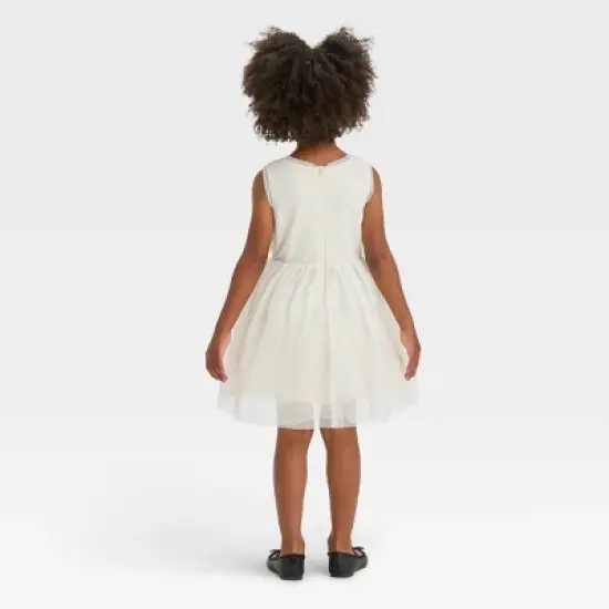 Toddler Girls' Rosette Tulle Dress - Cat & Jack&trade; Cream image {1}