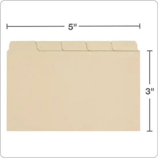 Oxford Index Card Dividers 3" x 5" Manila 100/Pack (40352) image {2}