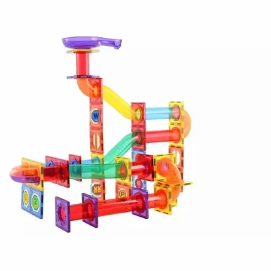 Link Kids Magnetic Building Blocks Tile Fantasy Castle Set Help Build Kids Creativity Minds Open Ended Play Educational 108 Piece Set image {5}