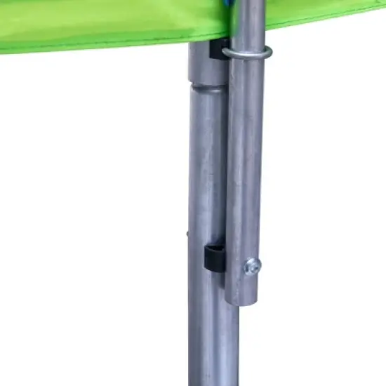 Whisen 16 ft. Trampoline with Basketball Hoop, Outdoor Trampolines w/Ladder and Safety Enclosure Net, Slide and Football Goal image {5}