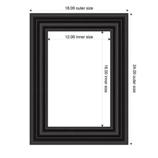 Amanti Art Colonial Black Framed Dry Erase Magnetic Board image {4}